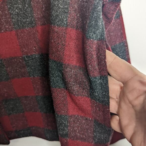 Vintage David Paul New York Cropped Buffalo Plaid Blazer Chonco Button Size L - Picture 6 of 8